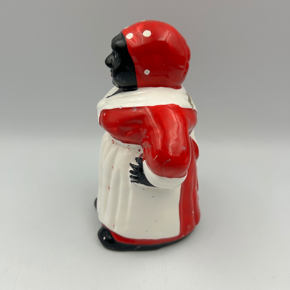 Black Americana Mammy Coin Bank Ceramic Red White Made In Taiwan 6.5" Vintage - Picture 5 of 14